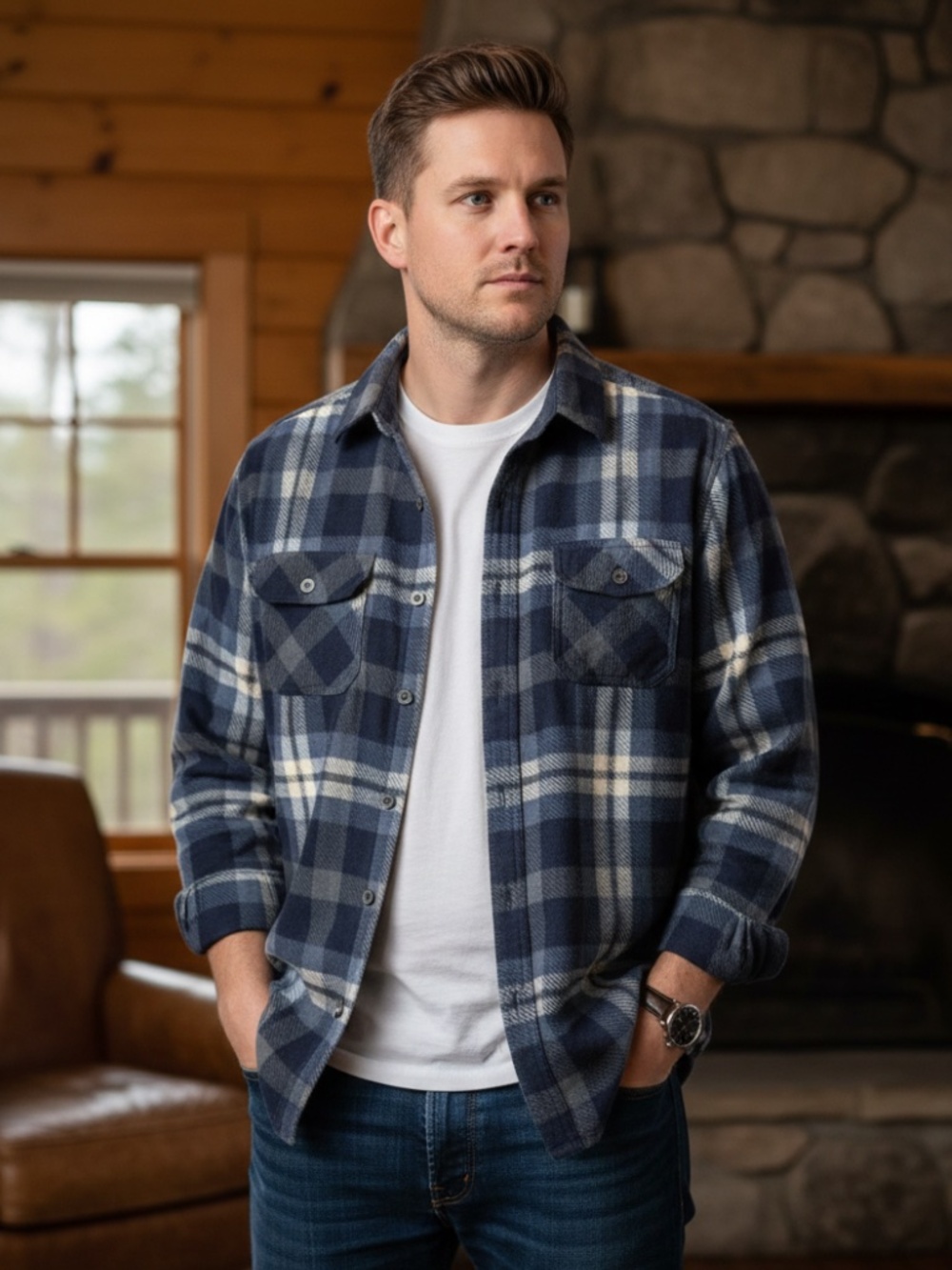 Super soft button up shirt. Med